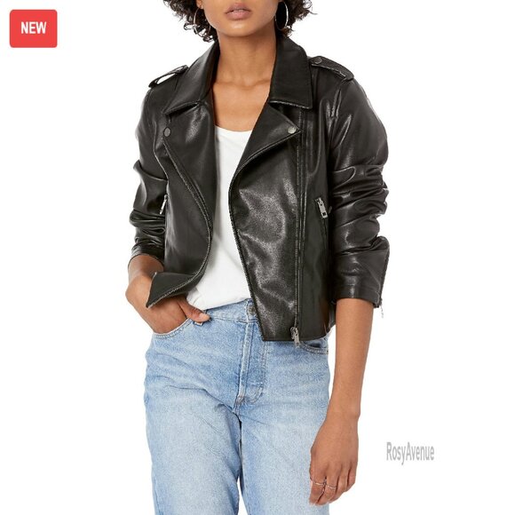 Faux Leather Moto Jacket Regular Fit 21